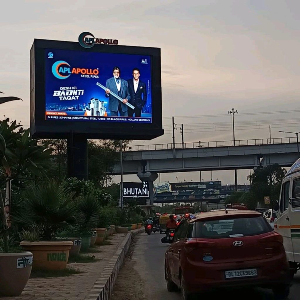 APL Apollo Steel Pipes OOH campaign on Noida Expressway hoardings