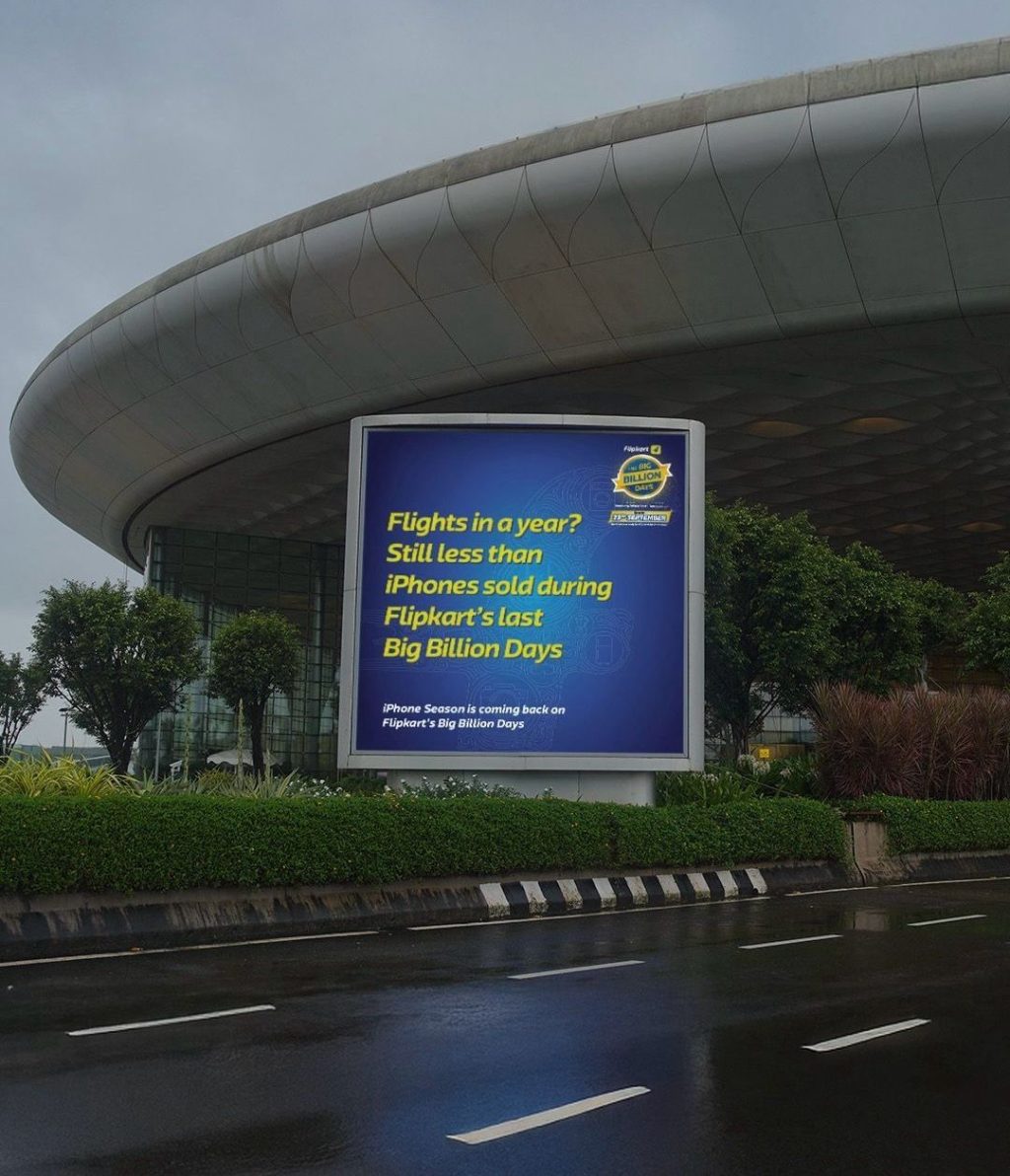 Flipkart’s witty OOH campaign promotes iPhone sales during Big Billion Days across cities