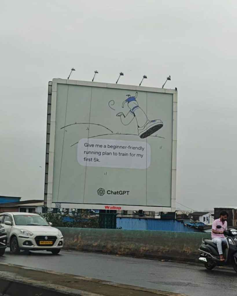 ChatGPT launches first-ever OOH campaign across major Indian cities to boost brand awareness