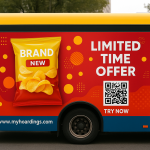 product promotion bus branding, bus advertising India, transit media, outdoor marketing, moving billboards, MyHoardings, brand visibility