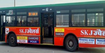 Non-AC Bus Branding Jaipur, JCTSL Bus Ads, Jaipur Transit Advertising, Low-Cost OOH Media, Public Transport Branding