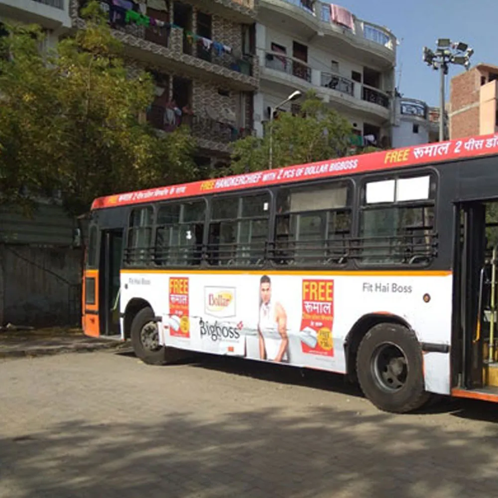 Bus branding in Noida connects brands with NCR commuters. Advertise across Delhi, Ghaziabad, and Noida routes with MyHoardings.