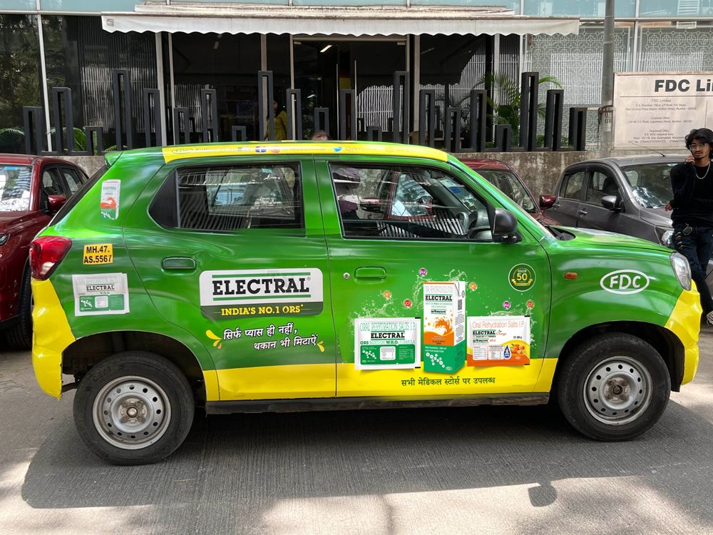 Electral Car Wrap Campaign Promotes Hydration Awareness in India