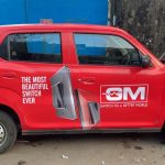 GM Modular’s car door wrap ad highlights design, innovation, and mobility in Indian OOH advertising.