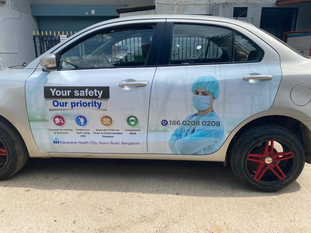 Narayana Health Car Wrap Campaign Promotes Safety & Trust