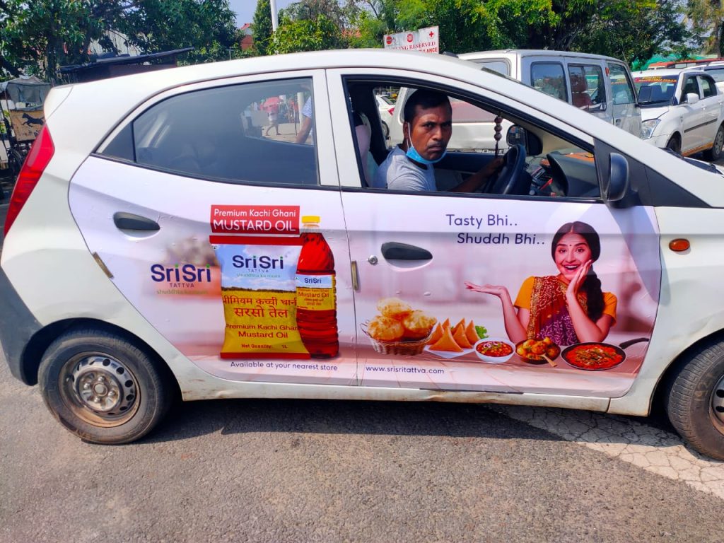 Sri Sri Tattva’s Car Door Wrap Campaign Spreads Purity and Taste on the Move